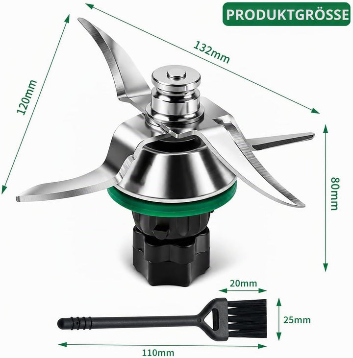 Messer für Vorwerk Thermomix TM5 TM6, Messer für Thermomix Küchenmaschine Mixmesser Edelstahl, inkl