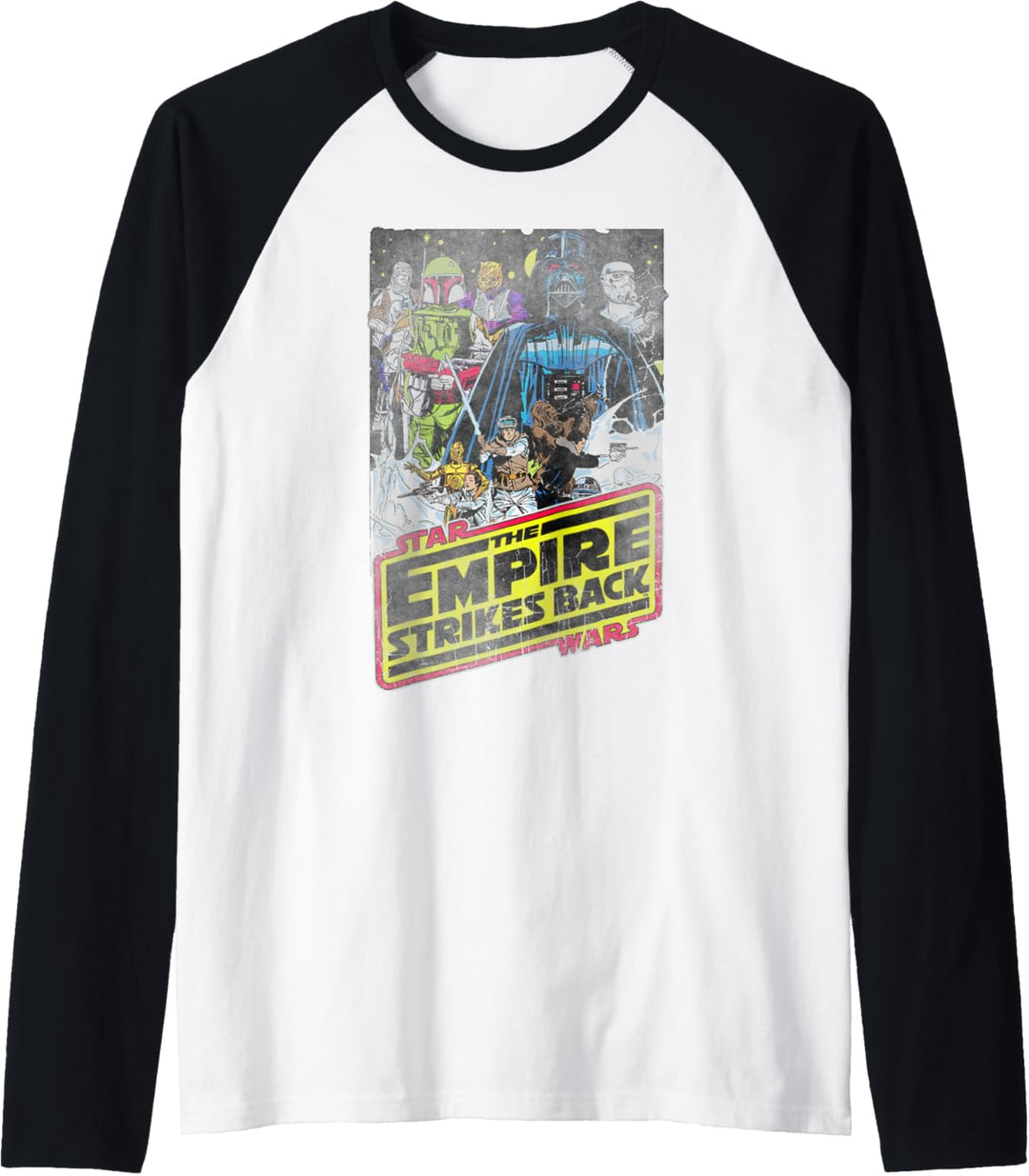 Star Wars The Empire Strikes Back Vintage Comic Logo Raglan