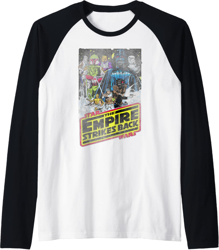 Star Wars The Empire Strikes Back Vintage Comic Logo Raglan