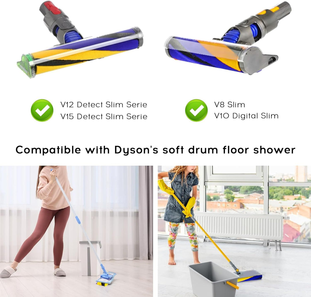 Bürste Ersatzbürste für Dyson V12/V15 Slim Staubsauger Softwalzen Bodendüse Ersatz Bürstenwalze Fluf