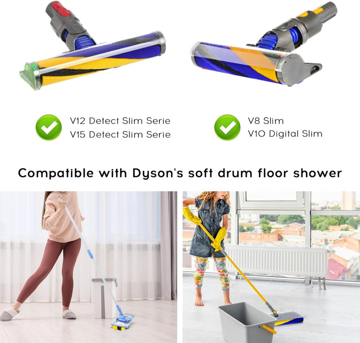 Bürste Ersatzbürste für Dyson V12/V15 Slim Staubsauger Softwalzen Bodendüse Ersatz Bürstenwalze Fluf