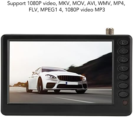 Pyhodi Tragbarer 5-Zoll-Fernseher, 1080P-LCD-, Eingebauter Digitaler Tuner, Wiederaufladbarer, Batte