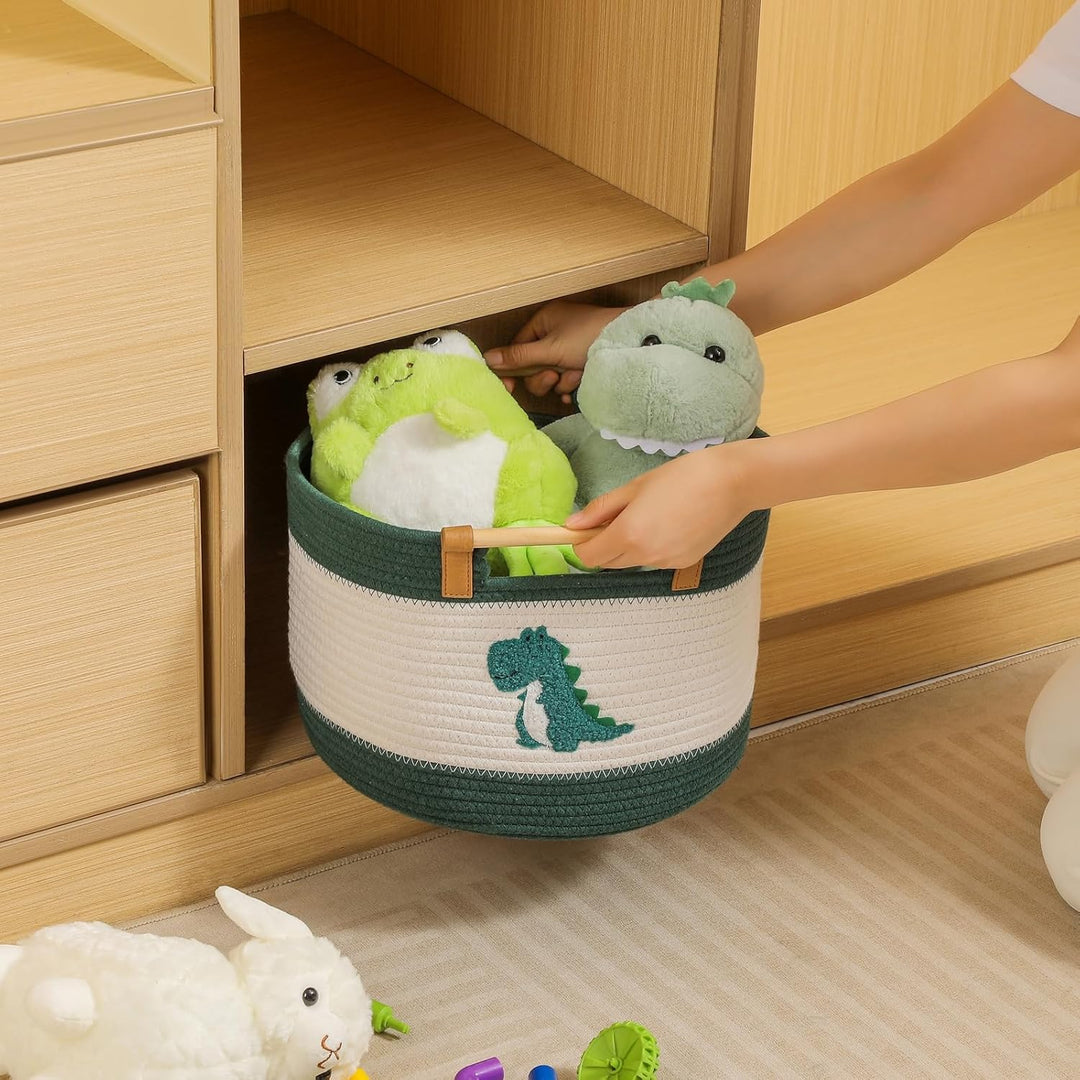 Baumwollseil-Körbe zur Aufbewahrung von Kuscheltieren für Kinderzimmer, leere Babygeschenkkörbe, gew