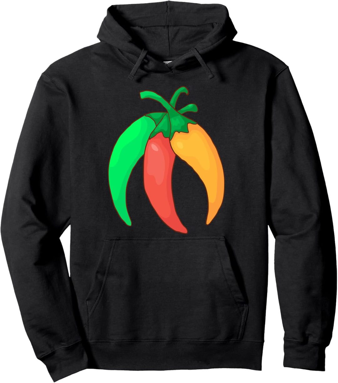 Scharfe Chili Capsicum Chilischote Peperoni Gewürz Gemüse Pullover Hoodie
