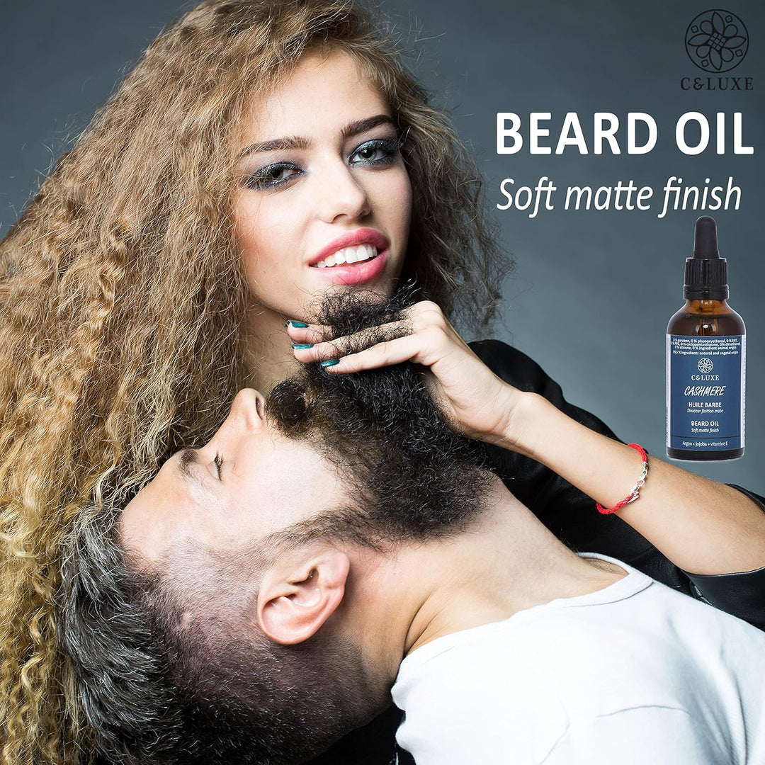 cachemire glättendes Bartöl für Männer, mit natürlichen Ölen, Arganbaum, Jojoba Vitamin E, Weichheit