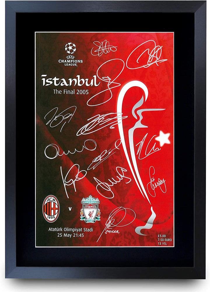 HWC Trading A3 FR Liverpool 6 x Final Program Poster 1977 1978 1981 1984 2005 2019 vollwertiges Team
