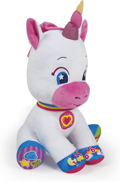 Clementoni 50544 Baby Interaktive Plüsch Einhorn Elektronisch Sprechendes Lernspielzeug für Kinder a