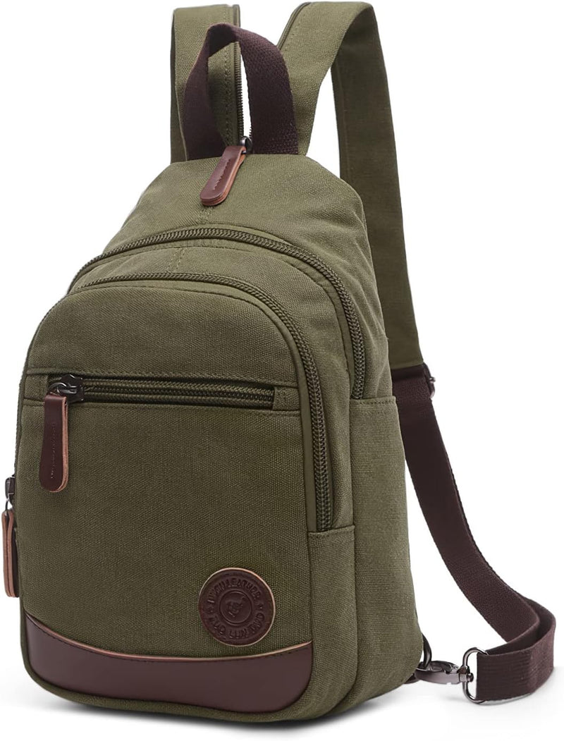 VARLIVOO Retro Sling Bag Herren Crossbody Bag Umhängetaschen Schultertasche Outdoor Sportarten Wande