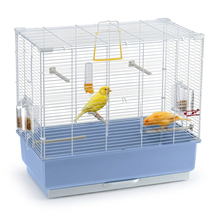 Ferplast Vogelkäfig Wellensittich Käfig Exotenkäfig, inkl. Vogelspielzeug, Vogel-Futternapf, Vogel-S