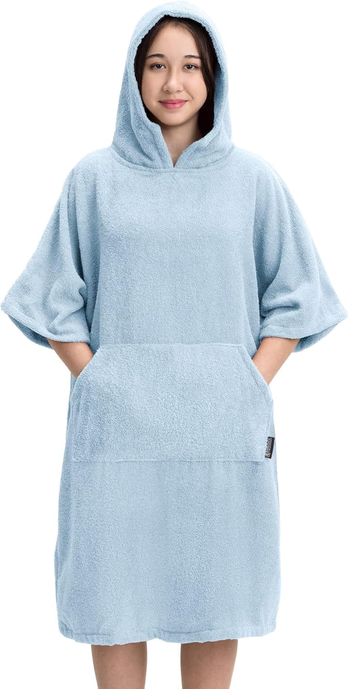 HOMELEVEL Surf und Badeponcho für Kinder - Poncho Handtuch - Badeponcho - Bademantel für Kinder - 10