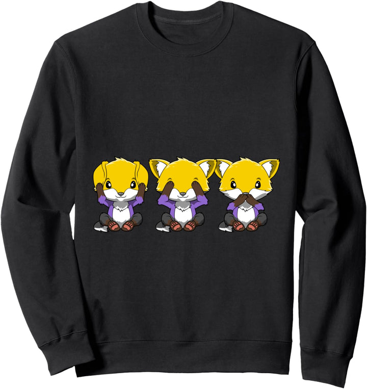 Nonbinary und Enby Pride Drei weise Füchse Sweatshirt
