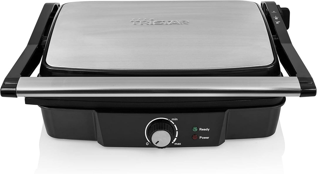 Tristar Kontaktgrill mit 180° Öffnung und Einer Bratfläche von 29 x 23,5 cm/auch als Tischgrill nutz