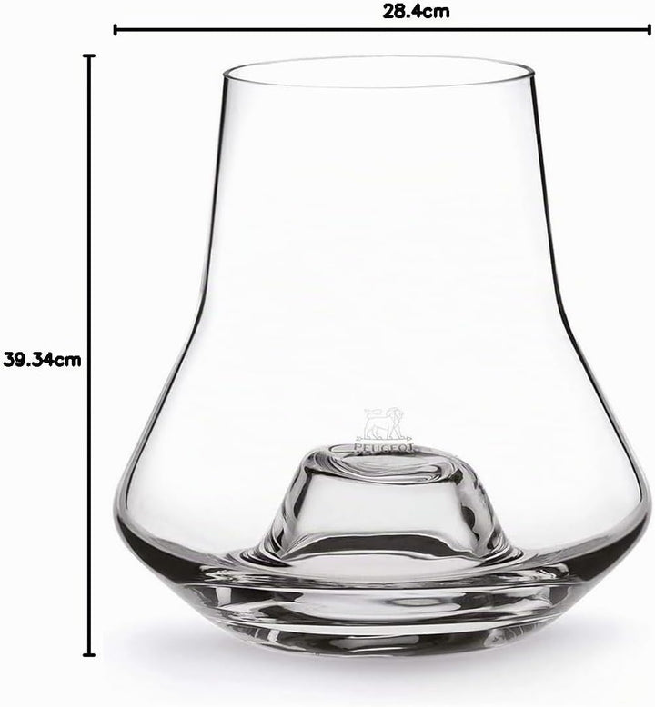 Peugeot Whisky Glas Set mit 1 Glas, 1 Metallfuss, 1 Untersetzer, Fassungsvermögen: 38 cl, Les Impito