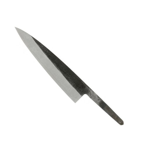 Klingenrohling mit schwarzer Schmiedehaut, dreilagig, Gyuto 135 mm