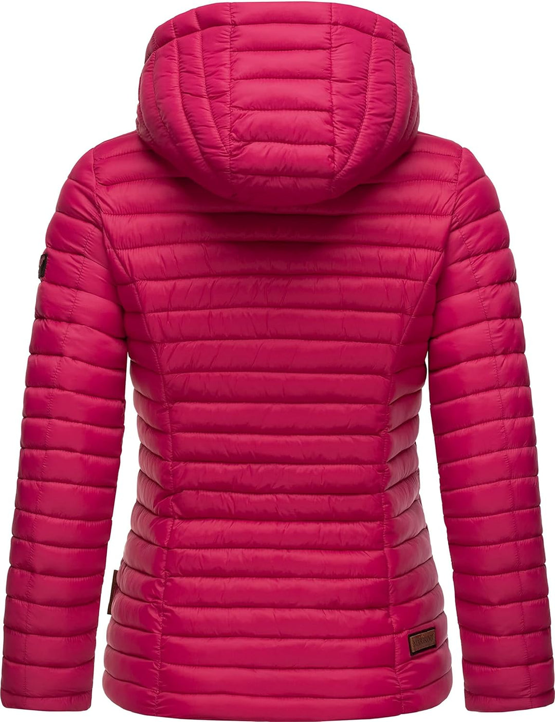 MARIKOO Damen leichte Übergangsjacke Steppjacke mit Kapuze Asraa XS-3XL S Fuchsia, S Fuchsia