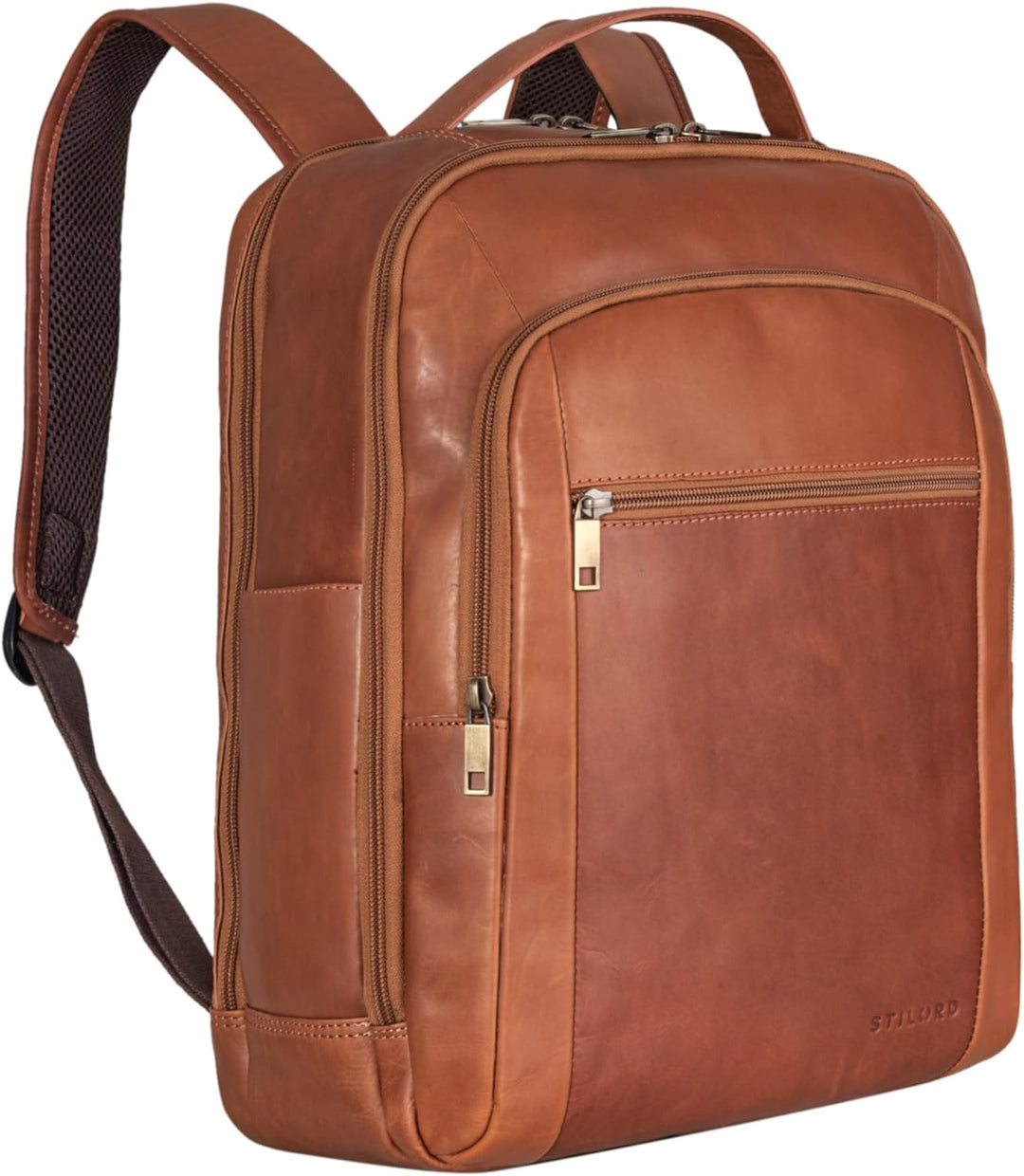 STILORD 'Floyd' Laptop-Rucksack 16 Zoll Leder Herren Business Rucksack 14 Zoll Laptop Fach Damen Led