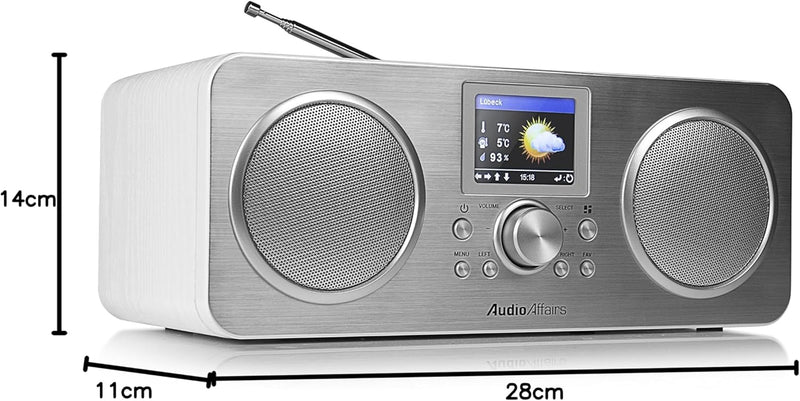 IR 010 Internetradio, Dab Radio mit Bluetooth und WLAN, Digitalradio mit LC-Farbdisplay, Akku, integ