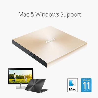 Asus ZenDrive U9M externer DVD-Brenner (für Apple MacBook & Windows PCs/Notebooks, inkl. USB-C Kabel