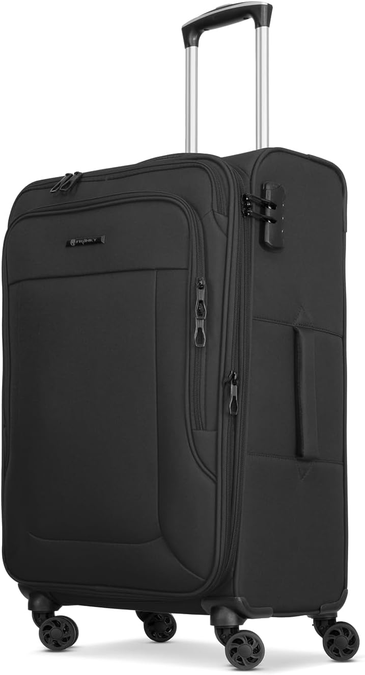 Franky Melbourne 3.0 Koffer Set 3-Teilig | Weichschalen Trolleyset mit 4 Rollen, arretierbarer Griff