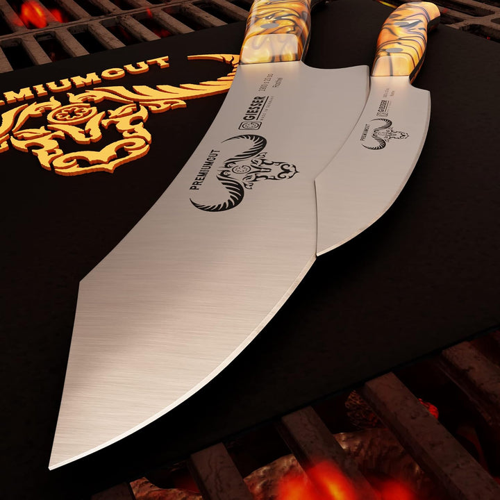 Giesser seit 1776 - Made in Germany - PremiumCut, Spicy Orange, Messerset 2 teilig, Kochmesser 20 cm