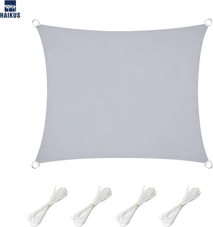HAIKUS Sonnensegel Wasserdicht Rechteckig 4x4m Sonnenschutz Wasserabweisend Premium PES Polyester mi