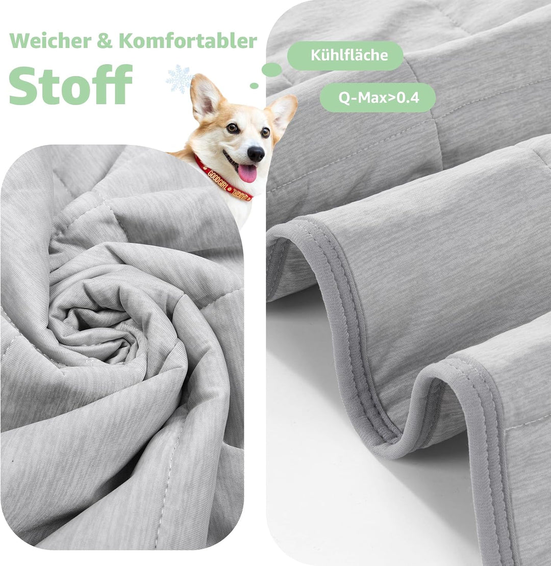 PICK FOR LIFE Kühlmatte Hund Selbstkühlend, 76x101cm Waschbar Kühldecke für Hund &amp; Katzen, Ultraweic