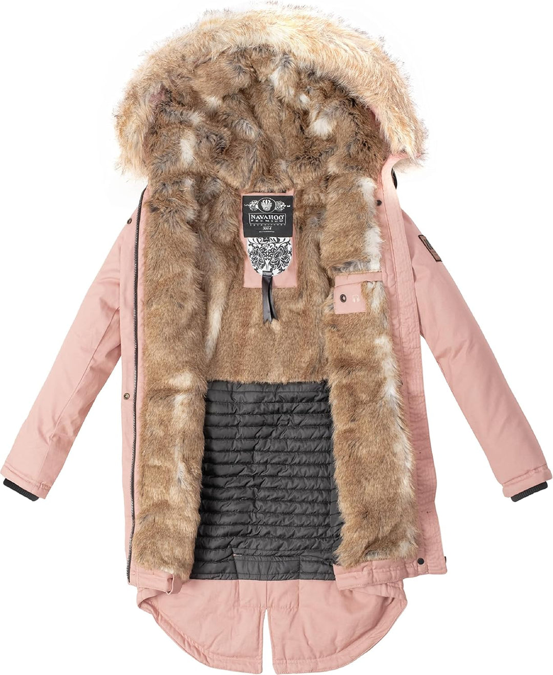 Navahoo Damen Warmer Winterparka mit Kapuze Bombii XS-XXL XXL Rosa, XXL Rosa