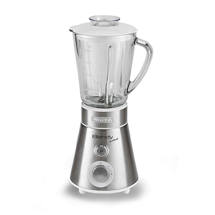 Ariete 561 Blendy Metal - Mixer mit Edelstahlklingen - Glasbecher 800 ml - 2 Geschwindigkeiten + Pul