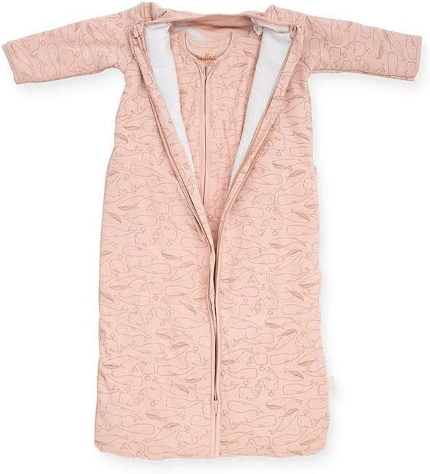 Jollein Unisex Baby Ganzjahres Schlafsack Whales, Pale Pink 110 cm, Whales, Pale Pink 110