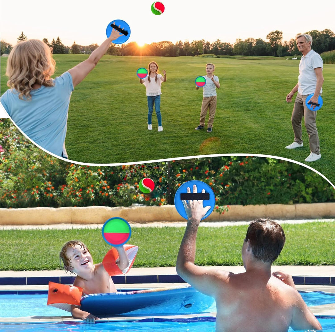Klettballspiel für Kinder Klettball Strandspielzeug Strandspiele Klettspiel Wurfspiel Spielzeug Gart