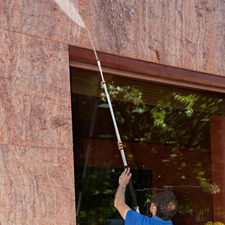Teleskop Hochdruckreiniger Zauberstab, 7,3 m Hochdruckreiniger Sprühstab Set mit 7 Sprühdüsenspitzen