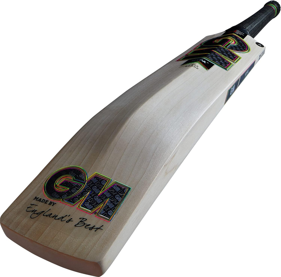 Gunn & Moore GM Cricketschläger | Hypa | English Willow | DXM, ToeTek und Now | L555 Klinge | erhält