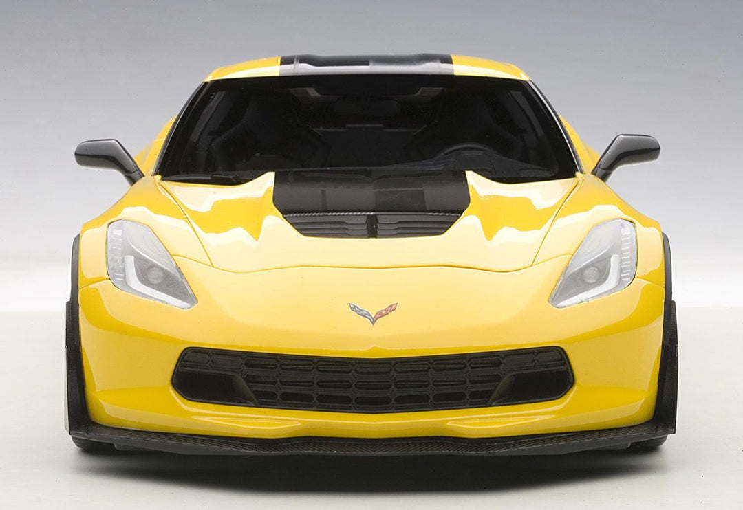 AUTOart – 71260 – Modellbau – Chevrolet Corvette C7 Z06 C7R Edition – 2015 – Echelle 1/18, gelb/schw