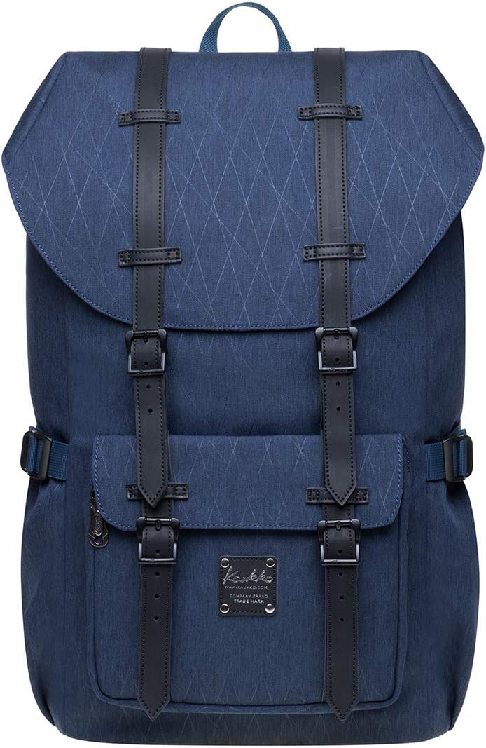 KAUKKO Rucksack Damen Herren Daypack mit Laptopfach für 14 Zoll Notebook für Freizeit Job Uni Reisen