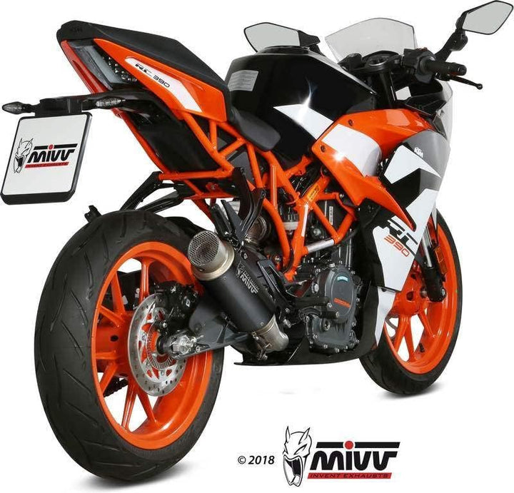 MIVV SLIP-ON STANDARD GPpro Edelstahl schwarz kompatibel mit KTM 125 DUKE 125 ccm Bj. 17-20