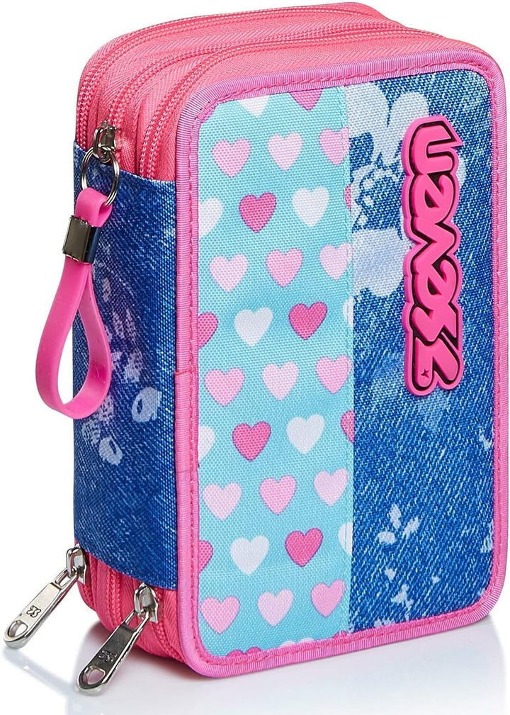 Seven Federmäppchen, Mäppchen, Mehrfarbig, Federtasche für Schreibwaren, Etui komplett mit Bleistift