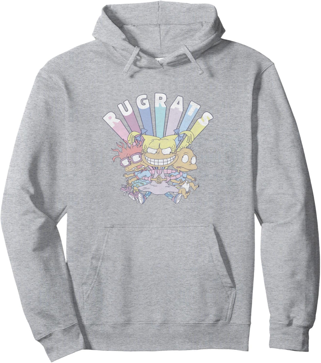 Rugrats Group Shot Faded Logo Pullover Hoodie