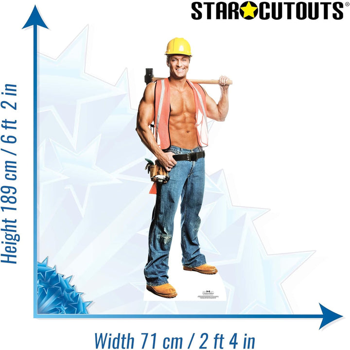 Star Cutouts Pappaufsteller Billy der Bauarbeiter Billy Konstruktion, Billy Konstruktion