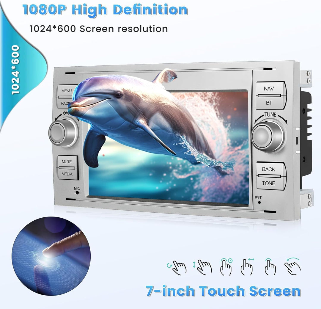 [2G+64G] Hikity Autoradio Navi Für Ford Transit Fiesta Focus Mondeo Kuga Galaxy S-Max Android 13 Wir