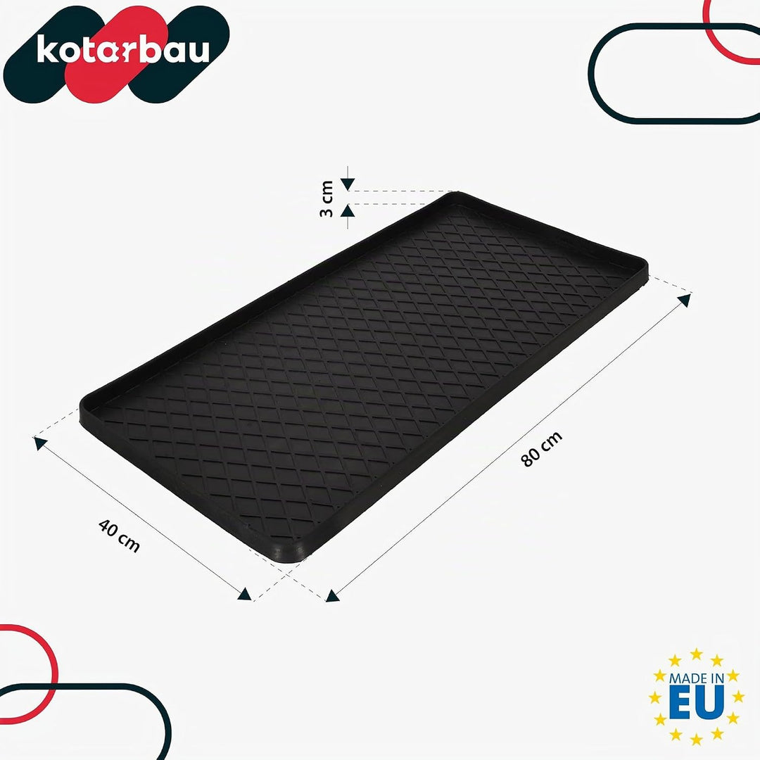 KOTARBAU® 2er Set Schuhabtropfschale - 40 x 80 cm - Abtropfmatte für Schuhe - Schuhablage für Herbst