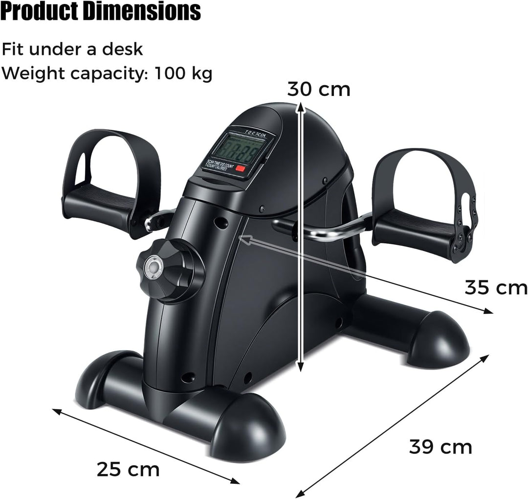 KOMFOTTEU Pedaltrainer für Arm- & Beintraining, Unter-Schreibtisch Fahrrad, Beintrainer Armtrainer m