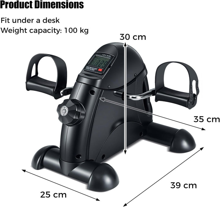 KOMFOTTEU Pedaltrainer für Arm- & Beintraining, Unter-Schreibtisch Fahrrad, Beintrainer Armtrainer m