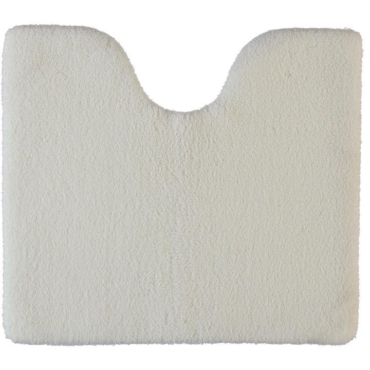 Rhomtuft Badteppiche Square Weiss - 01 Toilettenvorlage mit Ausschnitt 55x60 cm, Toilettenvorlage mi