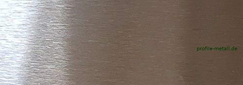 Edelstahlblech, Edelstahl k320 gebürstet 1 mm stark, Blechstreifen, 500 x 600 mm V2A,Edelstahlplatte