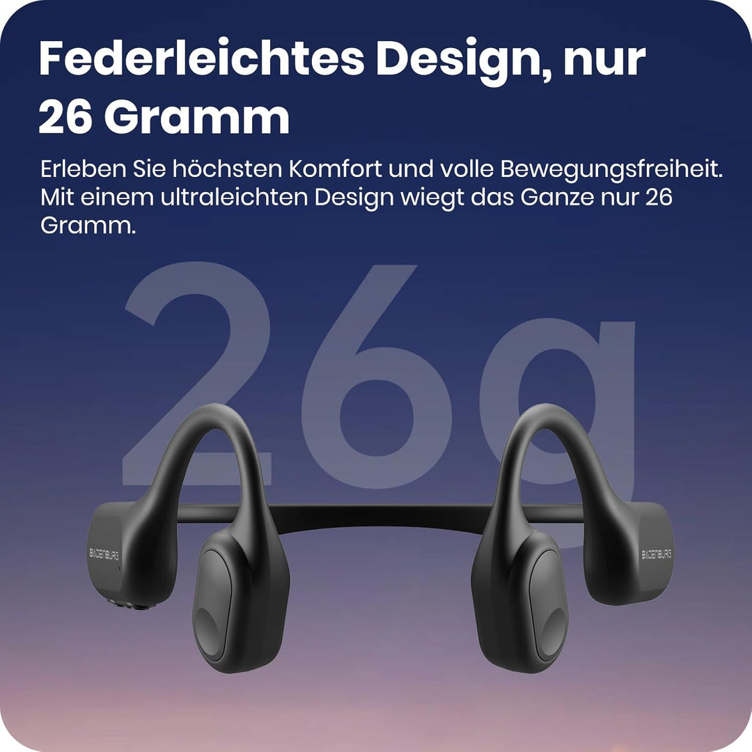 S4 Knochenschall Schwimmen&Tauchen Kopfhörer,IP68 20m TÜV Wasserdicht,Bluetooth 6.0+32GB MP3 Modus,O