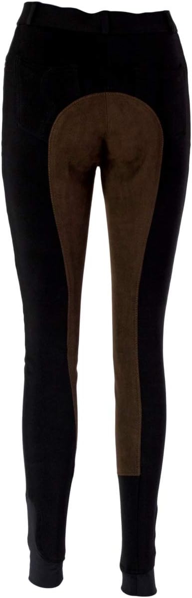 RL24 Damen Reithose Vollbesatz Flex BASICLINE 52 Schwarz/Dunkelbraun, 52 Schwarz/Dunkelbraun