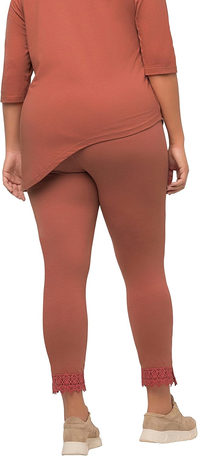 Ulla Popken Damen Leggings 32W / 32L Rot, 32W / 32L Rot