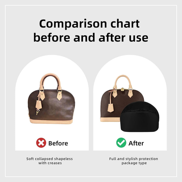 DGAZ Taschen Organizer Einsatz, Seide Innentasche für Alma BB/PM/MM, Leicht Taschenorganizer Shaper