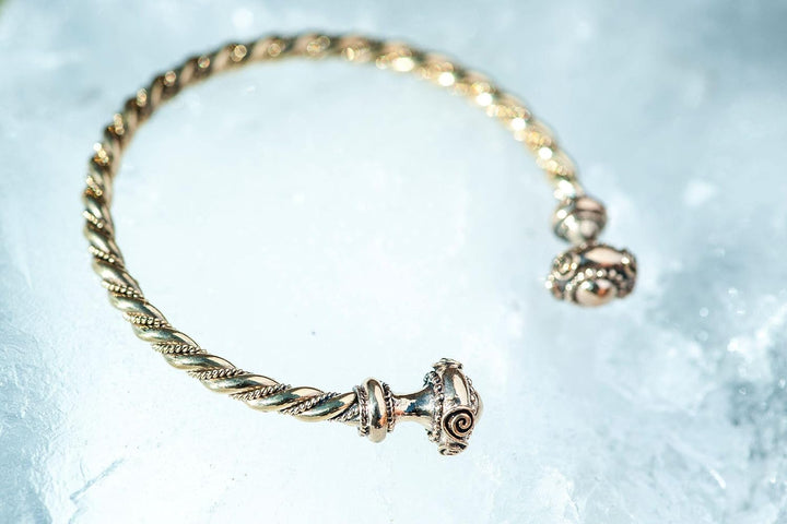 Windalf Celtic Bronze Frauen Armreif NARISCA Ø 5.6 cm Latènezeit Schildmaid Armschmuck Vintage Handa