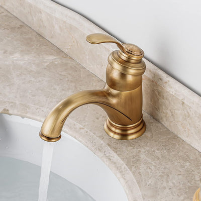 BOAOTX Wasserhahn Bad Antik, Waschtischarmatur Retro, Mischbatterie Waschbecken Armatur, Badarmatur